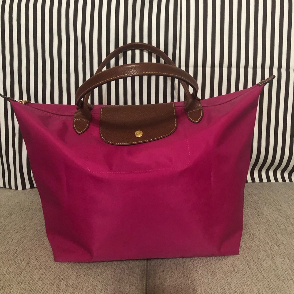 Longchamp Limited Edition Candy Pink Large Le Pliage Original Tote Shoulder Bag